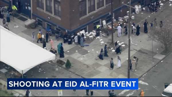 Rival 'factions' of 'young people' exchange gunfire in crowd of 1,000 gathered for Muslim celebration in Philadelphia: Police