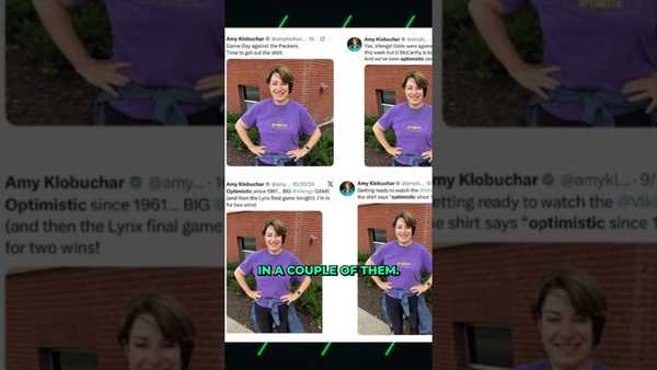 Amy Klobuchar Keeps Posting the SAME Vikings Photo