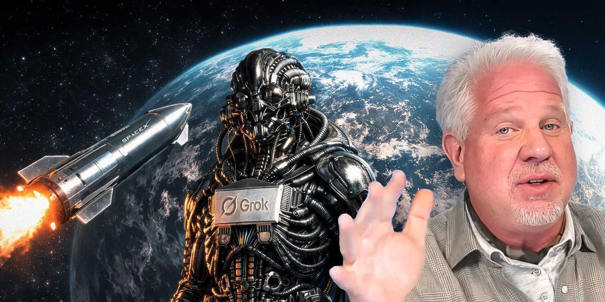 Elon Musk marries SpaceX to xAI — Glenn Beck warns: Earth’s skies are about to change forever