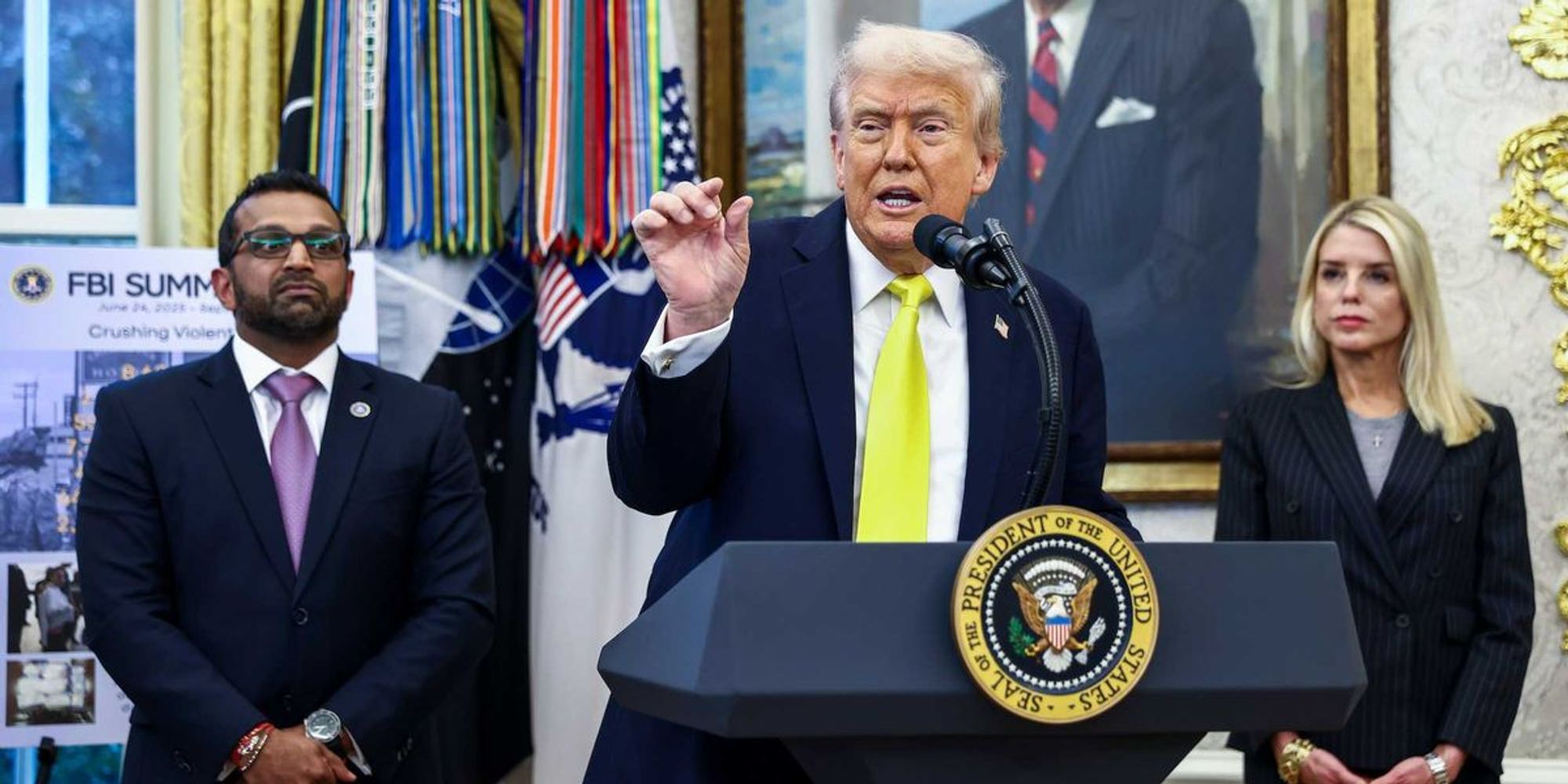Trump touts the success of FBI's crackdown on violent crime — here are ...